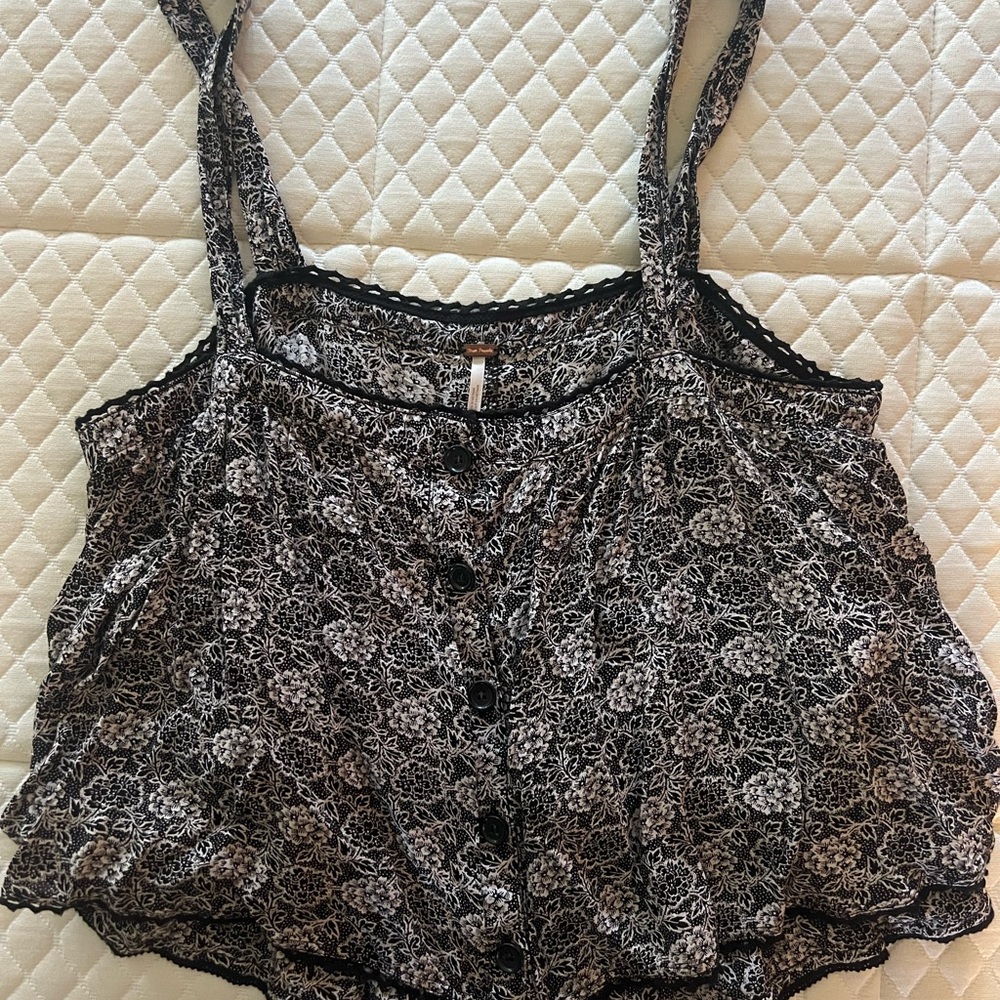Free People Monochrome Floral Camisole